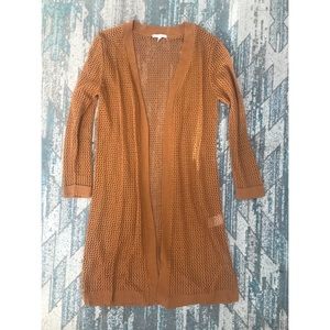 Open knit duster